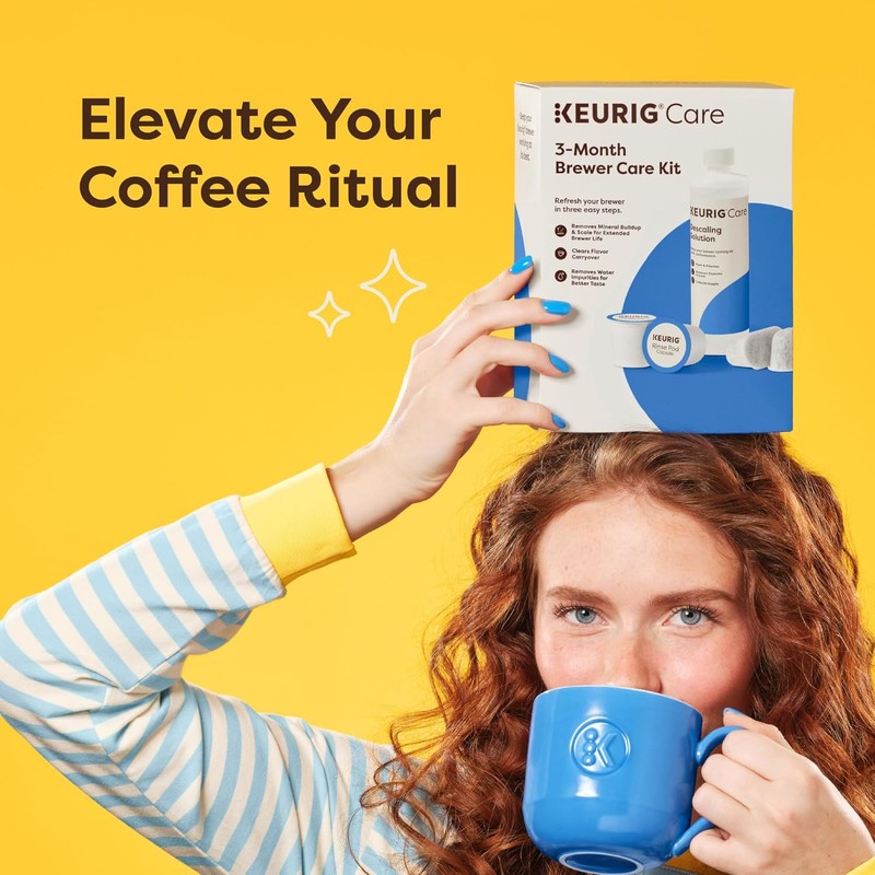 Keurig 3-Month Brewer Maintenance Kit Includes Descaling Solution, Water Filter