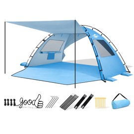 Purebox Beach Tent Sun Shelter with Canopy for 3-4 Person UPF50+