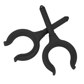 Alomejor 2PCS Oar Lock Fishing Rod Holder Marine Oar Boat Rowlock Block Side Mount Accessories for Rubber Boat Kayak(Black)