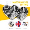 2 x 7.5cm Heart Stickers - Climbing Equipment Ropes Boots