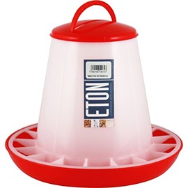 Shorefields Eton Plastic Red & White Poultry Feeder 1kg, 3kg, 6kg, 10kg (3kg)