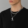 U7 Steel A Necklace, Initial Letter Stainless Steel Iced Out
