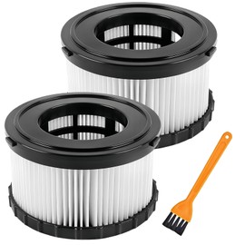 2 Pack DC5151H Replacement HEPA Filter Compatible with DEWALT DC5151H DCV517B DC515 DCV517 Wet Dry Vacuum with 1-Cleaning Brushes