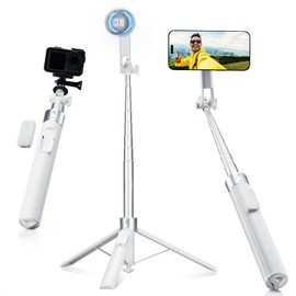 K&F CONCEPT Selfie Stick, Smartphone Tripod, Compatible with Magasfe, Extra Long 70.9 inches (180 cm) (2026 Model, Magnetic and Clip Type)