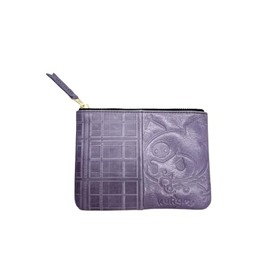 Nadaya 87137 Sanrio Characters Chromi Pouch, Genuine Leather, Cowhide Leather, PURPLE Width 5.3 x Height 3.9 inches (13.5 x 10 cm)