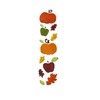 Fall Harvest Reusable Gel Window Clings, Patterned Pumpkins with Red
