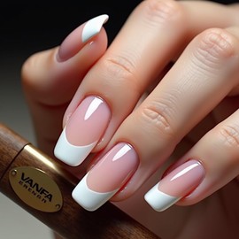 Vanfa French Brush for Nails, Clean up brush for Gel Nail Polish (F08 - Pack of 3)