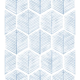 MelunMer Modern Peel and Stick Wallpaper Boho Contact Paper for Cabinets and Drawers Self Adhesive Wallpaper Removable Wallpaper for Bedroom Geometric Wallpaper for Bathroom Blue/White 17.3''×78.8''