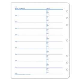 Monarch Address/Phone Pages by Franklin Covey