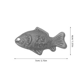 MAGICLULU 2 Piezas de Pescado de Hierro Natural: suplemento de Hierro Fundido con Forma de para cocinar. Ideal para Veganos, Atletas, Embarazadas, niños, Comida, Bebidas y sopas.