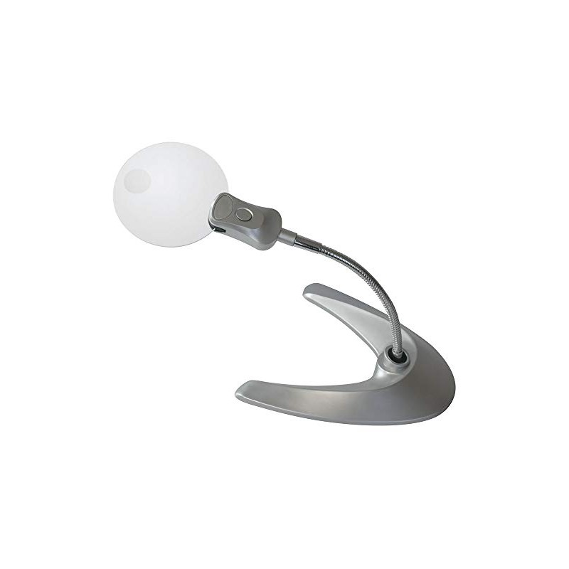 LINDNER Das Original Rimless Stand Magnifier with LED Illumination, Magnification