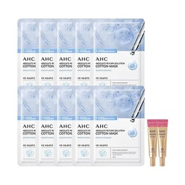 AHC Pure Cotton Moisture Mask Pack 10 Sheets + Eye Cream Season 12 12ml x2 / AHC 순면 모이스처 마스크팩 10매 + 아이크림 시즌12 12ml x2
