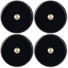 Nupuyai 2pcs Obsidian Crystal Drawer Knobs with Screws, Round Healing