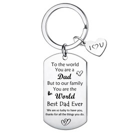 Nfyxcaz Dad Keyring Gifts from Daughter Son Father's Day Gifts Christmas Birthday Gifts for Dad