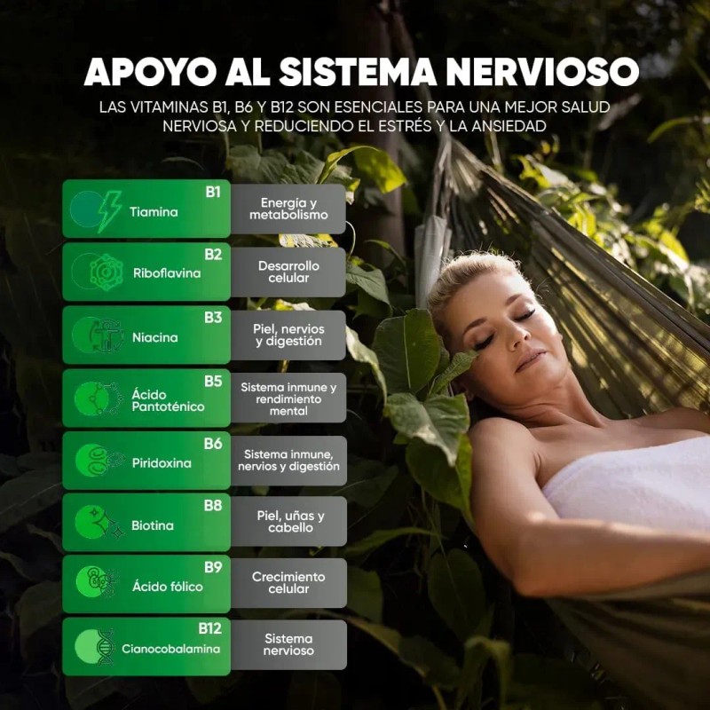 Complejo Biotina Ácido Fólico Hombres Mujeres Vitaminas B12 Cápsulas Multiblue