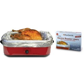 Pansaver Foil Electric Roaster Liners - 3 Box Bundle (6 Liners for Roasters), Fits 16, 18 & 22 Qt Roasters. Best for Roasting Whole Meats