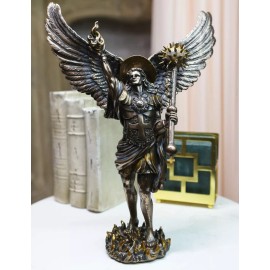 Ebros Saint Uriel Archangel Statue Light of God Cherub Angel of Repentance
