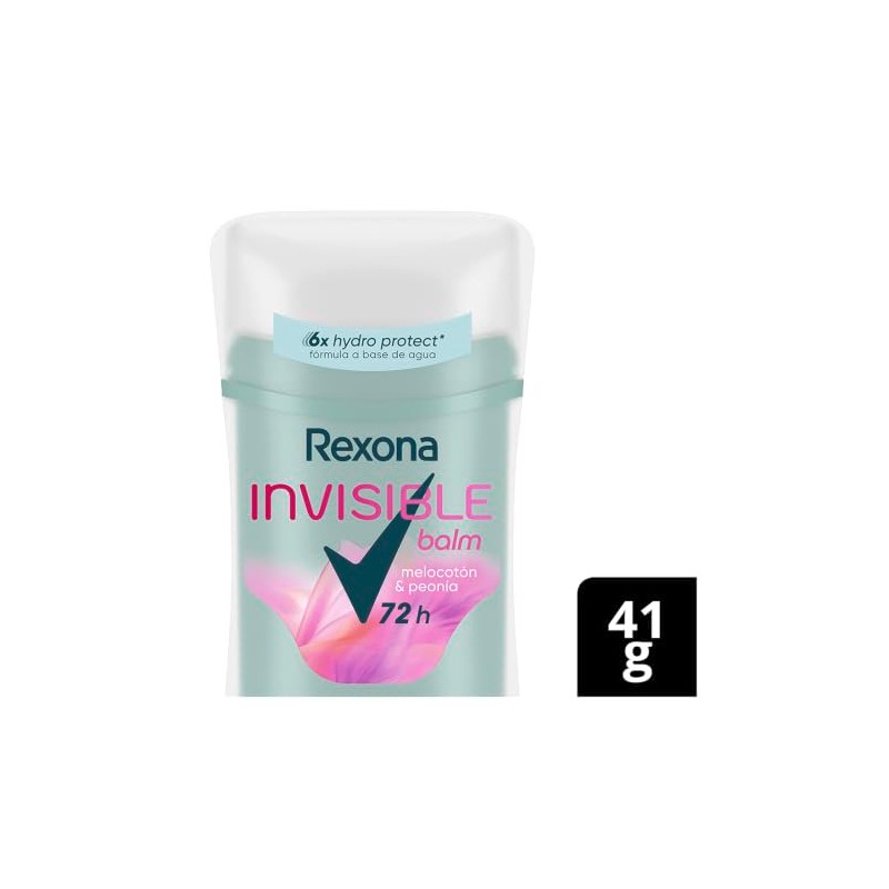 Rexona Invisible Balm Melocotón Peonia 41g