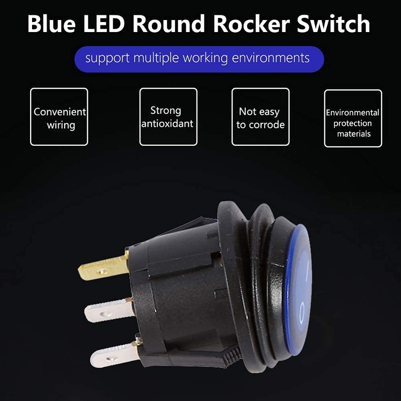 12V Rocker Switch, 12V 16A Car LED Rocker Switch, Auto