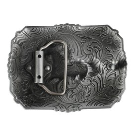 Prayer Cross & Horse Western Belt Buckle for Men, Zinc Alloy 3D Religious Cowboy Design, Antique Finish for Jeans Boots