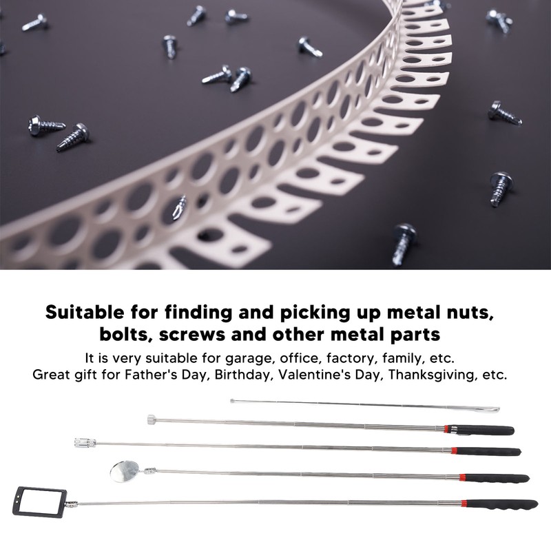 5 Pcs Magnetic Pickup Tool Set 10lb 8lb 1.5lb Pick