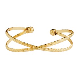 APMGONT Gold Bangle for Women, Gold-Plated Bangle, Women Oval Bangle, Adjustable, Gift for Women Girls, Copper