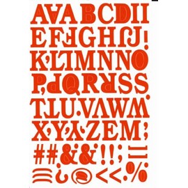 Conaonant Letters Design -Orange- Sticker sticker set character - 1 Sheet dimensions 27 cm x 18 cm