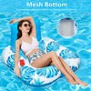 Inflatable Pool Floats Lounger Adult,Floating Lounge Chairs with Color Changing