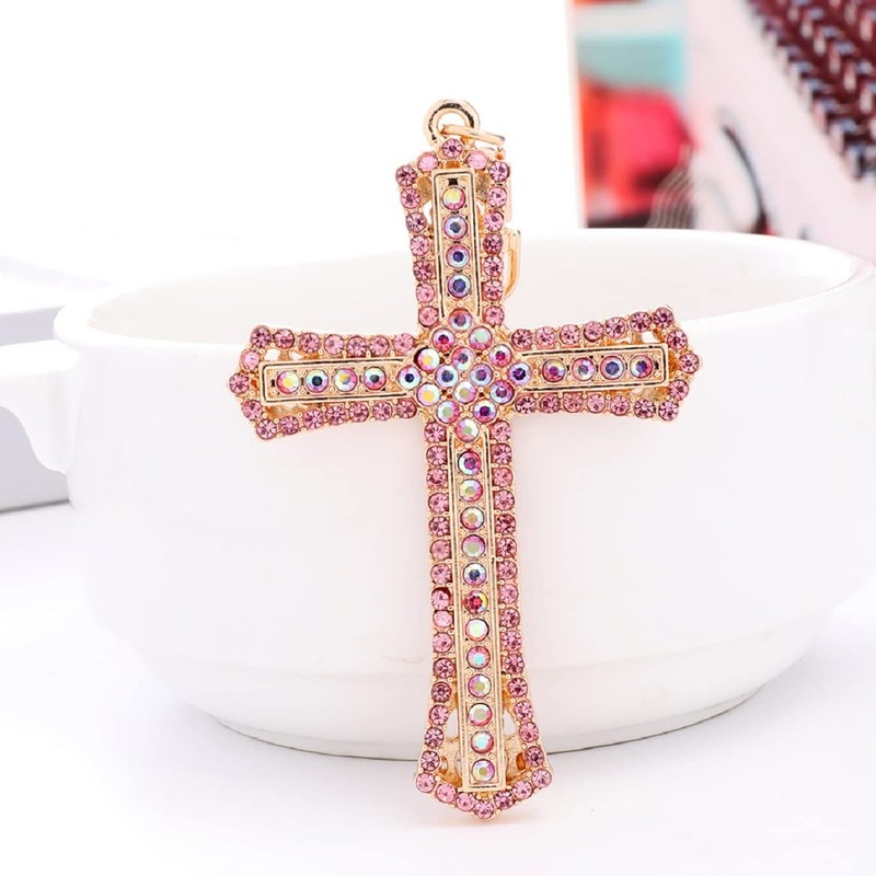 Cross Keychain for Women, Cute Holy Cross Key Chain for