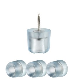 Pack of 16 Furniture Feet Rubber Buffer Rubber Feet with Metal Disc and Screws Chair Leg Caps for Tables and Chairs in the Garden and Outdoors, to Protect Legs from Damage