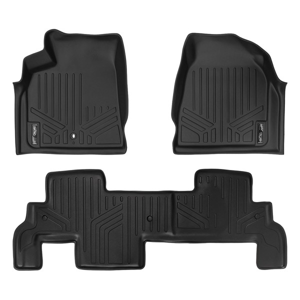 MAXLINER Floor Mats 2 Row Liner Set Black for Traverse/Enclave