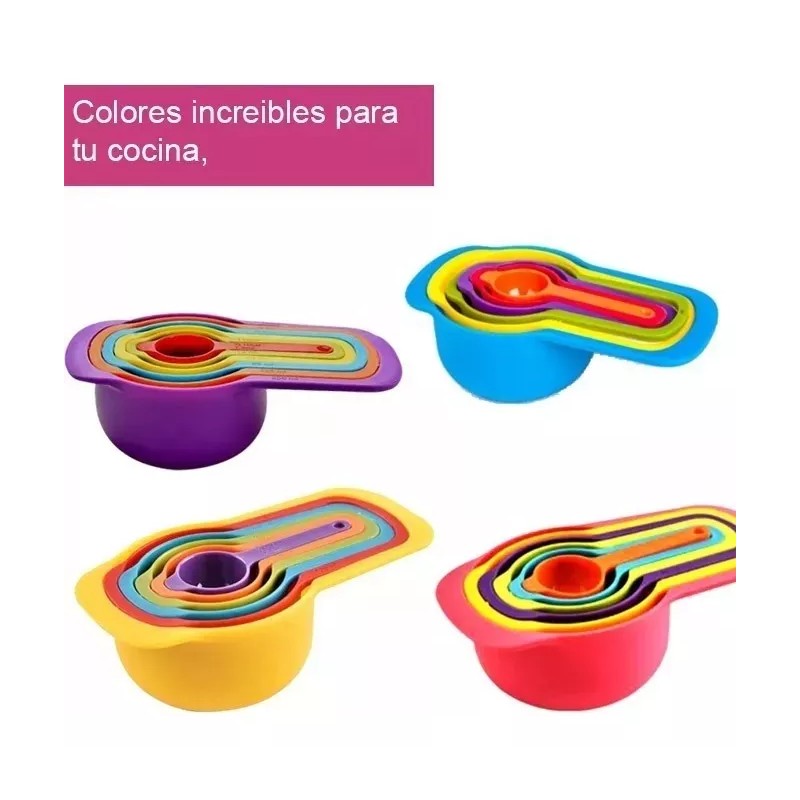 RIVERSOFY Tazas Cucharas Medidoras Fondant Cocina Reposteria 6pz