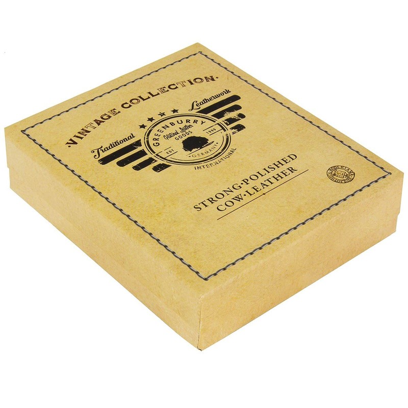 Greenburry Billy The Kid Lederbörse Herren Geldbörse Braun 8x11x2 cm