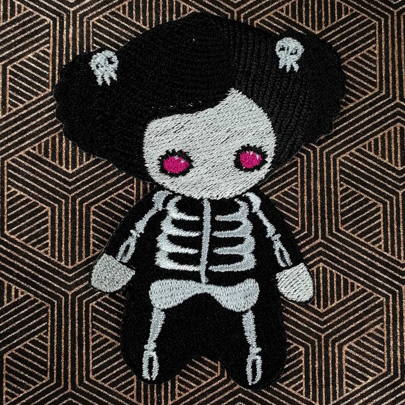 Freak Scene Skeleton Girl Patch