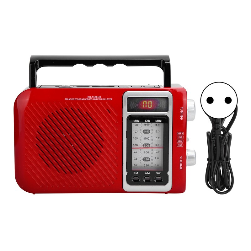 Multifunction Radio with LED Light Speaker Support Memory Card MMC