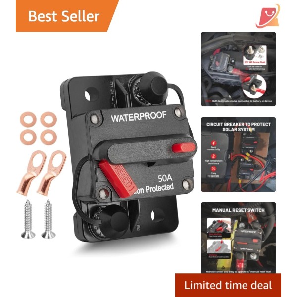 Unbranded 50A Marine Circuit Breaker Waterproof Switch for Boat ATV