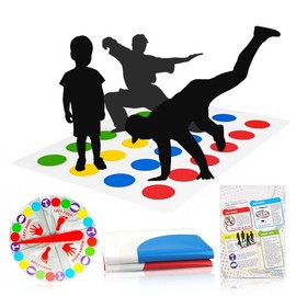 TVETE Twister Game with Spinners Choice and Air, Party Game, Friends, Parent and Child Games, Relieves Lack of Exercise, Indoor Games for 2-4 Players, Christmas, Birthday Party Games