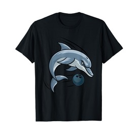 Dolphin Animal Bowling Ball Cartoon Character T-Shirt