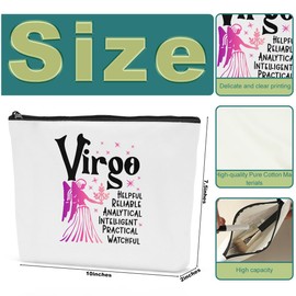 Sldpngo Women Gifts for Birthday Virgo Astronomy Constellations Witchy Make Up Bags Mothers Day Birthday Gift for Women Friends Virgo Cosmetics Bag Pouch