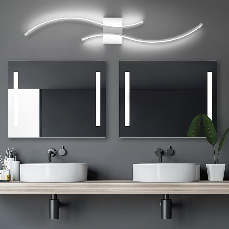CANEOE Modern Wall Sconce, White Long Strip Led Wall Light