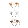 Gatuida 9pcs Leopard Print Cat Ear Headbands Plush Fuzzy Animal