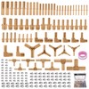 Ailbiuko 170Pcs Brass Hose Barb Fittings Assortment Kit Splicer Mender,Adaptor,Coupler,Tee,Y