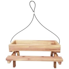Cedar Picnic Table Bird Feeder - Made in USA