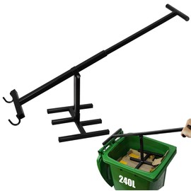 Manual Trash Compactor, Touchless Trash Can Compactor, Labor-Saving Leverage Push Down Handle & Flexible Joint for Kitchen Garden Office Restaurant Garbage Trash Bin 120L-240L / 30-60 Gallon