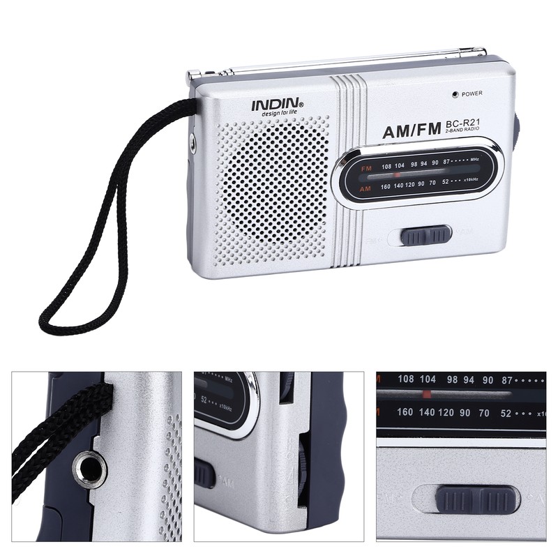 Portable Pocket Radio Mini Radio Player AM FM Compact Radio