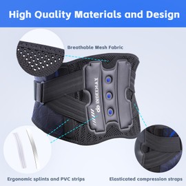 INDEEMAX Lower Back Support Belt for Man and Women, Breathable Lumbar Support Belt for Sciatica, Scoliosis, Herniated Disc, Ergonomic Waist Brace for Daily Work