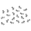 [Qicarkey] 120 Pcs Dog Bone Charms Silver Alloy Pet Dog