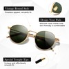 SUNGAIT Premium Metal Fashion Round Sunglasses Trendy Retro Style for