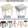 SINOSSO Soft Velvet Vanity Bench Cover, (15"- 19.5") L x