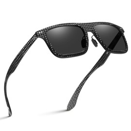 DUCO 8325 Men's Sunglasses, Polarized Sunglasses, Full Carbon Fiber Design, For Driving, Fishing, Sunglasses, UV Protection, Wellington, Stylish, multicolor (black / gray)